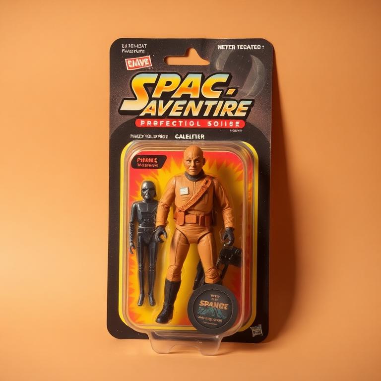 Vintage Space Adventure Figure — Sealed Blister Card