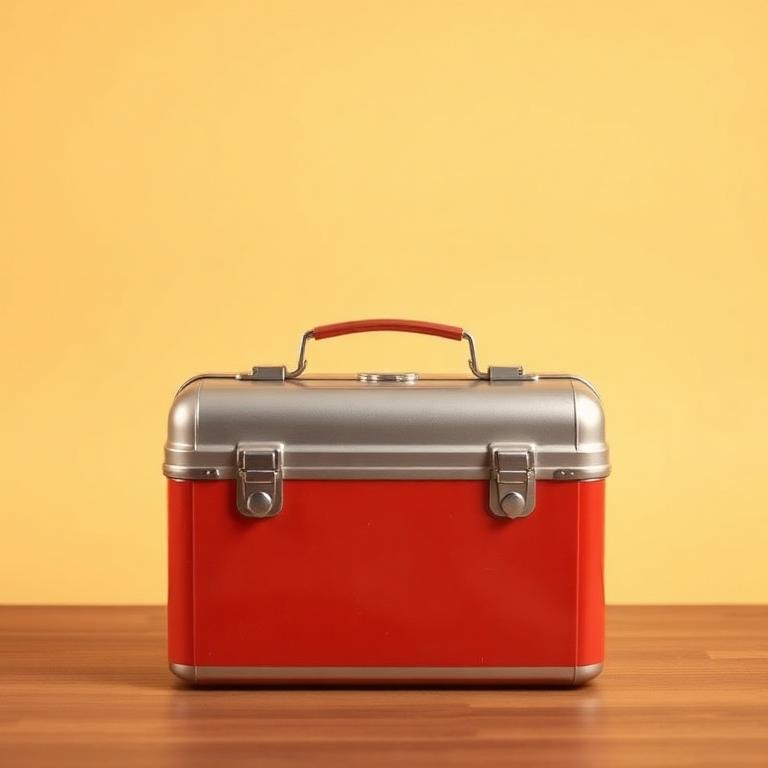 1970s Metal Lunch Box with Thermos